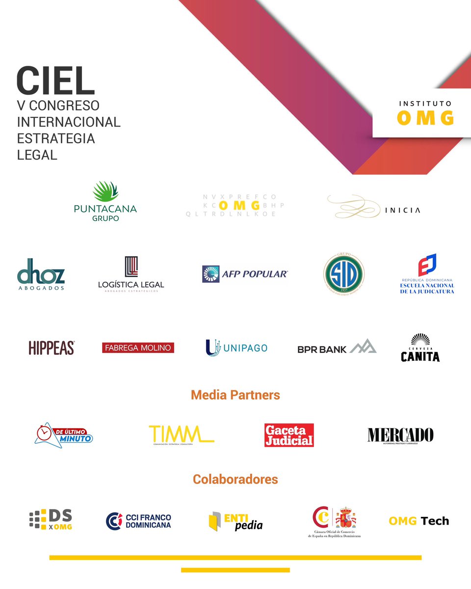¡Gracias a todos los colaboradores por haber contribuido con el éxito de #CIEL2025!

#CIEL #EstrategiaLegal #InstitutoOMG #IOMG