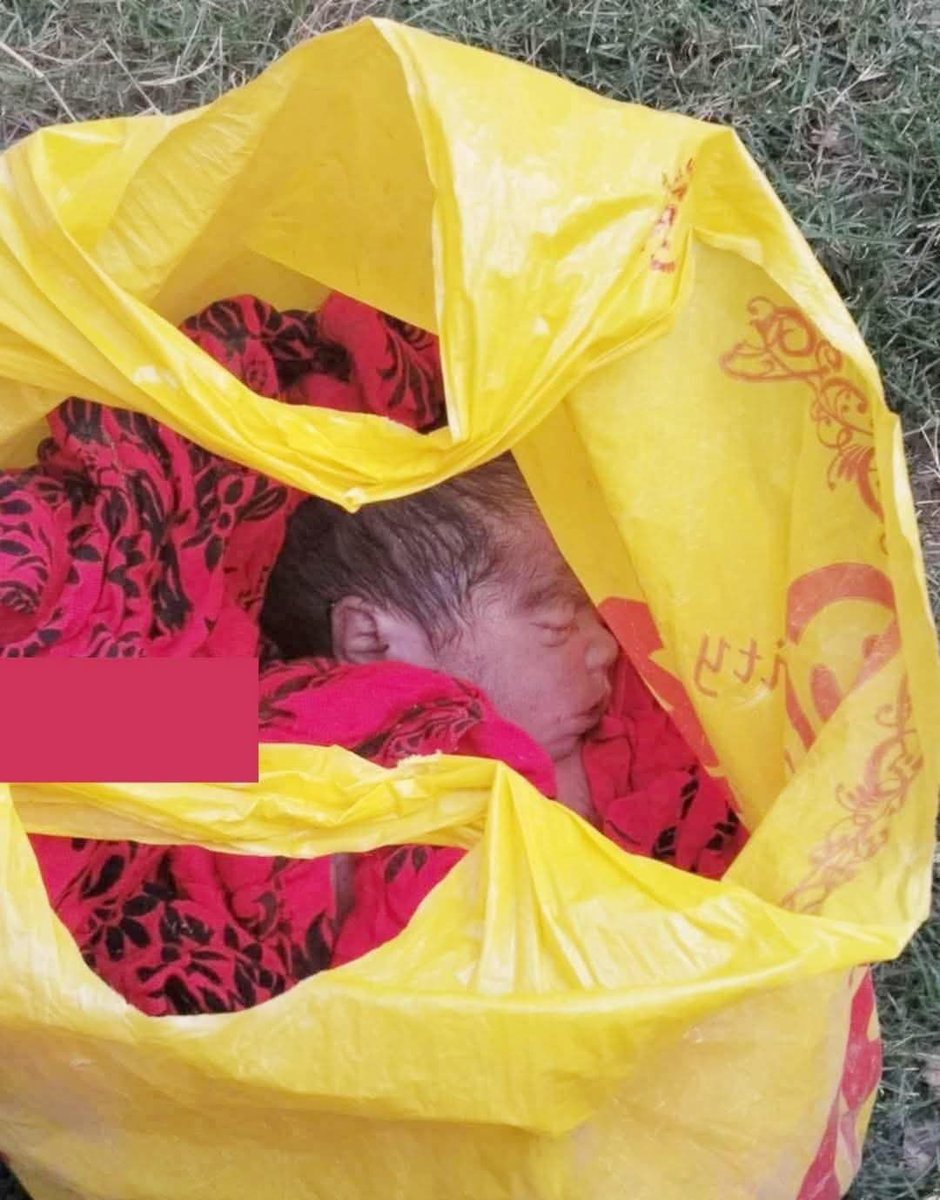 گوجرخان !
نومولود کو شاپر میں ڈال کر  مدینہ کیش کیری  کے سامنے والے پارک میں پھینک دیا
انا للّٰہ وانا الیہ راجعون 
افسوس صد افسوس