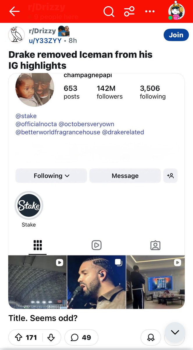 Why did you remove “Iceman” <a href="/Drake/">Drizzy</a> !🤷🏽‍♀️