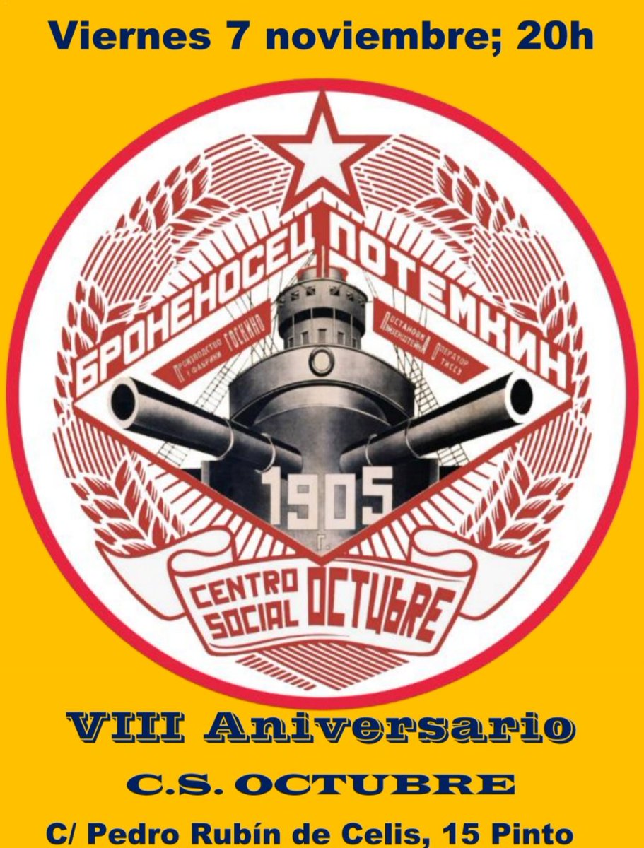 🎉 ¡Cumplimos 8 años de compromiso, cultura y comunidad! 🎉

El Centro Social Octubre celebra ocho años siendo un espacio vivo, abierto y participativo, donde vecinas y vecinos de Pinto han compartido ideas, proyectos, luchas y sonrisas. 💜

¡Te esperamos este viernes!