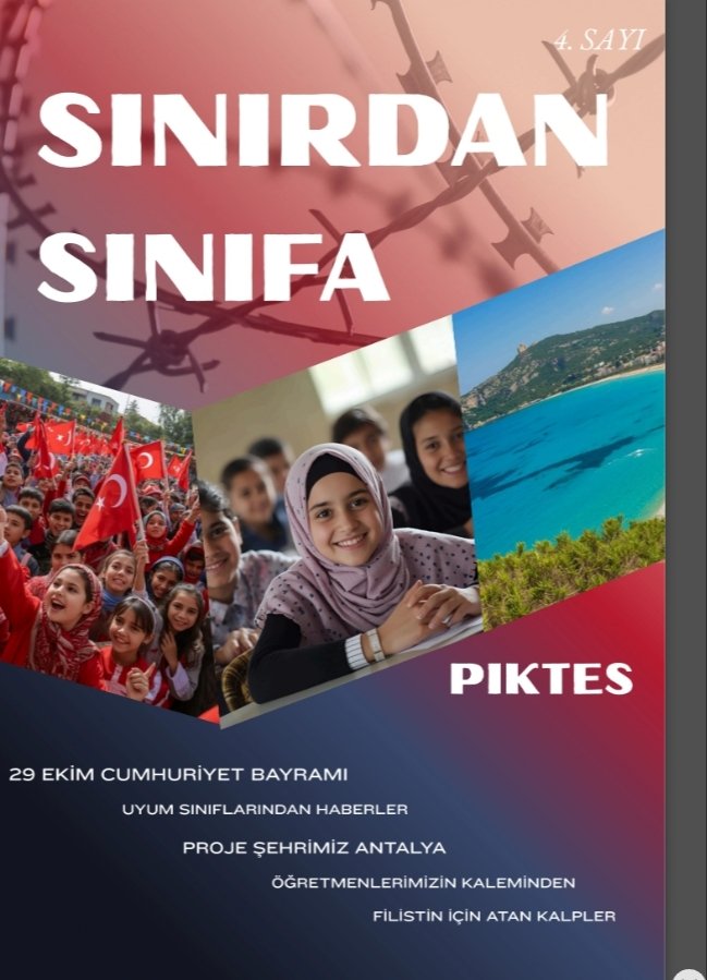 Sınırdan Sınıfa PIKTES Dergisi 4. Sayısı Çıktı!
<a href="/Yusuf__Tekin/">Yusuf Tekin</a> <a href="/tcmeb/">Millî Eğitim Bakanlığı</a> <a href="/CelileErenOKTEN/">Celile Eren ÖKTEN</a> <a href="/cengizmete/">Cengiz Mete</a> <a href="/chnkvnc/">Cihan KIVANÇ</a> <a href="/projepiktesplus/">PiktesProjesi</a>
Eğitimde emeğin, sevginin ve dayanışmanın hikâyesi bu sayıda da sizlerle!
Sınırdan Sınıfa dergimizin 4. sayısında; öğretmenlerimizin yürekten katkılarıyla