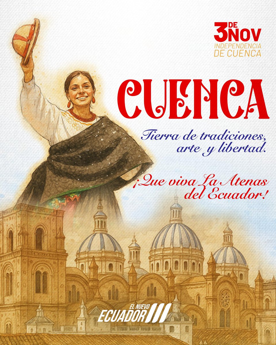 Celebramos a La Atenas del Ecuador, a su gente que la hace única, la belleza de su historia y su cultura. Hoy conmemoramos la independencia de una tierra que inspira arte, tradición y desarrollo. 

#ElNuevoEcuador