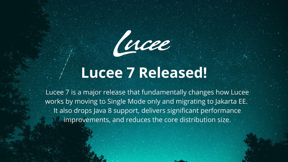 lucee_server's tweet image. Lucee 7 is here!
The next major version of Lucee brings a modern, faster, and more secure CFML engine.
Learn more: docs.lucee.org/guides/lucee-7…

#Lucee7 #CFML #JakartaEE #WebDevelopment #OpenSource
