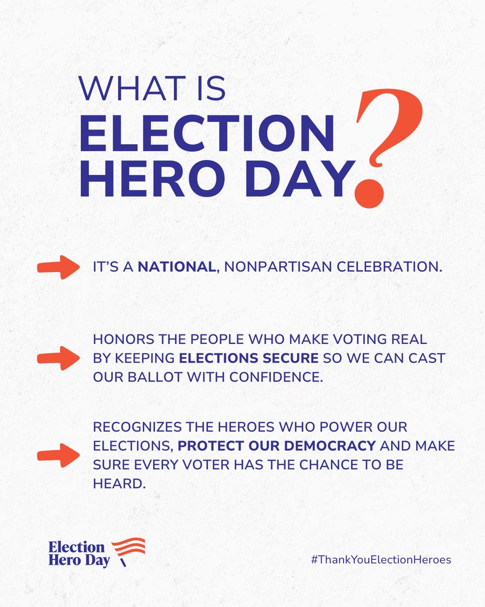 🎉 Happy Election Hero Day! 🎉 Today, we celebrate our amazing election judges for their commitment to fair elections. Thank you for your hard work! Join us in appreciating these unsung heroes! #ElectionHeroDay #BaltCoElections #MDVotes2026 ❤️🤍💛🖤