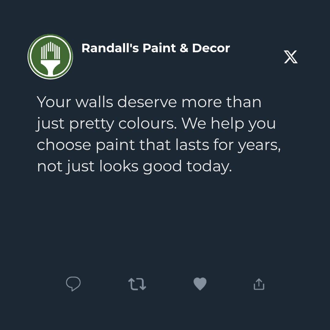 Randalls__'s tweet photo. Picking the perfect paint? It’s more than just colour. At Randall's Paint &amp; Decor, we proudly carry a curated selection of premium brands trusted for their durability and stunning finishes. We believe in helping you find exactly what your home needs. https://t.co/qUBSln1CQh