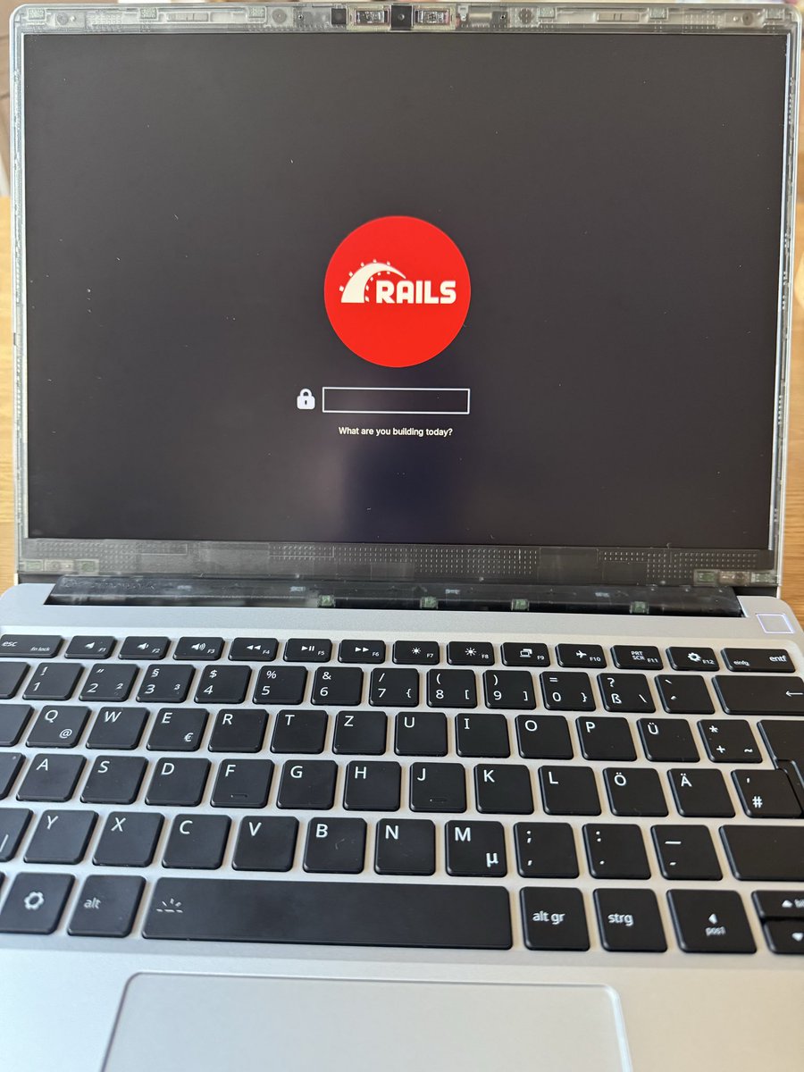 bastidotnet's tweet image. Your computer should ask you the right questions. Every morning, before I unlock my encrypted #omarchy drive on my @FrameworkPuter, I see the @rails logo and one simple question: “What are you building today?” It’s a small thing. But it sets the tone. @dhh @AmandaBPerino
