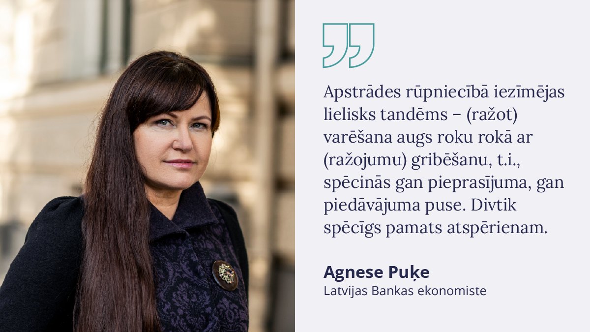 📊 Apstrādes rūpniecības izlaide 3. ceturksnī auga par 2.0 %. Izaugsme veidojas plašā nozaru klāstā un nav kādas atsevišķas nozares sasniegums, turklāt ir pamats domāt, ka pieaugums varētu turpināties.

🔗Par pozitīvajām vēsmām plašāk <a href="/AgneseBee/">Agnese Puķe 🌺🍄</a> komentārā: makroekonomika.lv/ekspertu-komen…