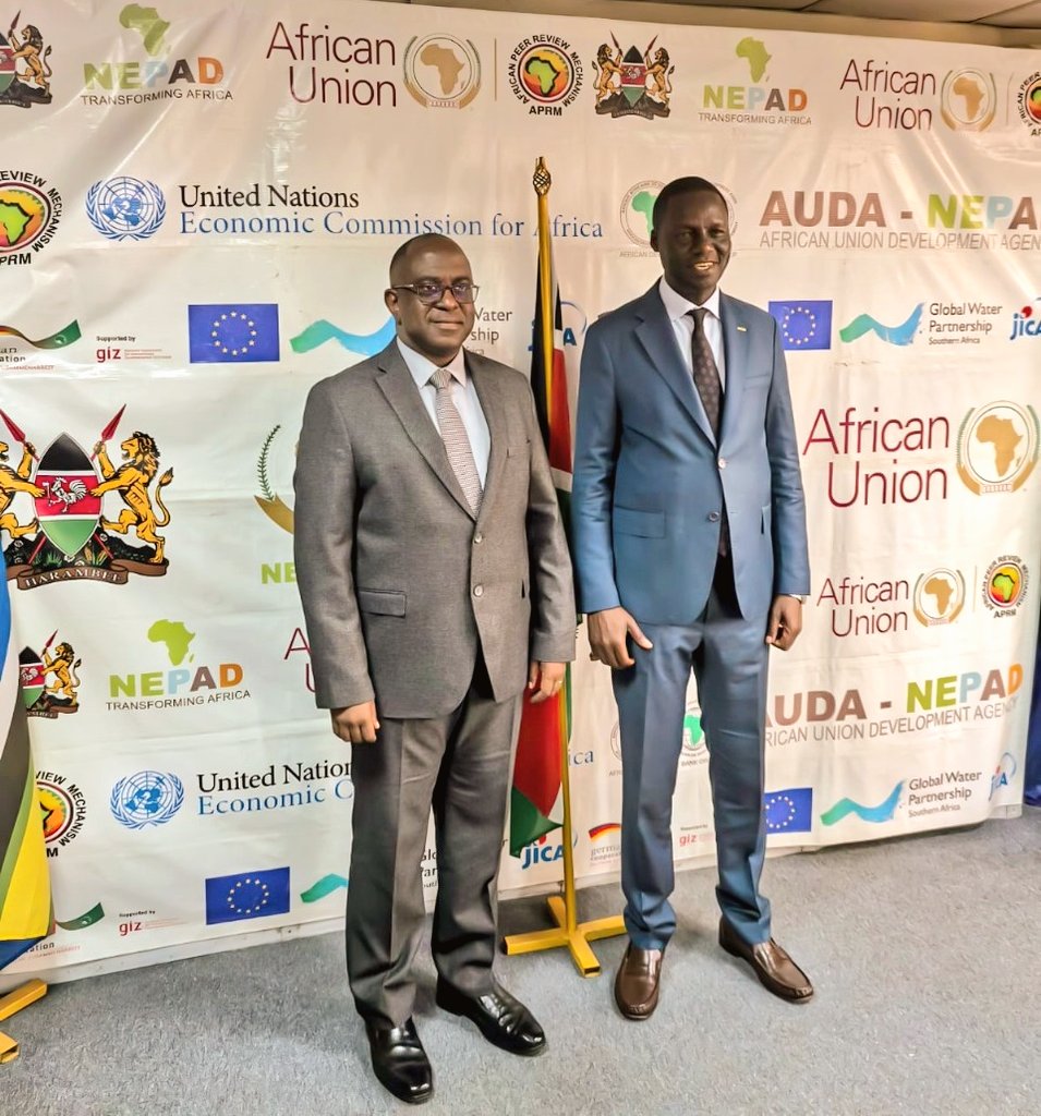 NepadAprmKenya's tweet photo. The Ugandan #APRM team is also benchmarking Kenya’s County Peer Review Mechanism (#CPRM) a model that cascades the continental governance peer review (#APRM) to the sub-national level, promoting #ServiceDelivery, #Accountability &amp; #InclusiveDevelopment.

@APRMorg 
@ModestThinkin https://t.co/uxZwoydB9g