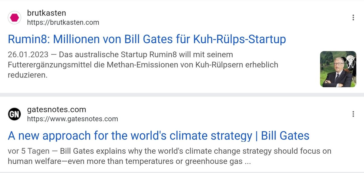 🙈Mit Verlaub: einfach nur noch irre!

 🐄sollen weniger Methan produzieren - "natürlich Bovaer ist sicher für die Tiere"

Sicher, sie sterben nur:
"Nun brechen viele 🐄 zusammen, einige mussten sogar eingeschläfert werden."

Nimmt Gates deshalb Abstand von Klimawandel-Thema...?