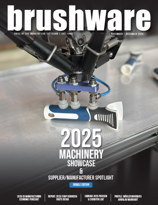 BrushwareMag's tweet photo. Just released: Brushware’s 92-page NOV/DEC Double Issue is live!
Featuring:
🔧Machinery Showcase
🌐 Supplier/Manufacturer Spotlight
🇮🇹 FEIBP Congress coverage
🌐 CIBrush Preview
📈 2026 Economic Forecast
📘 Read now → https://t.co/UbMB8olaNS
#Brushware #BrushIndustry https://t.co/y8nQnYhpa2