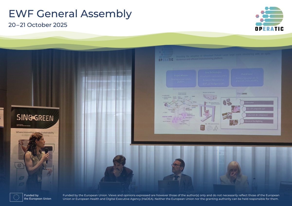 A few weeks ago, <a href="/EWF_Welding/">EWF</a> gathered its members for the General Assembly. During the event, OPeraTIC was proudly presented.
#Future #Technology #Manufacturing #Photonics #ArtificialIntelligence #AI #Engineering #Robotics #MachineLearning