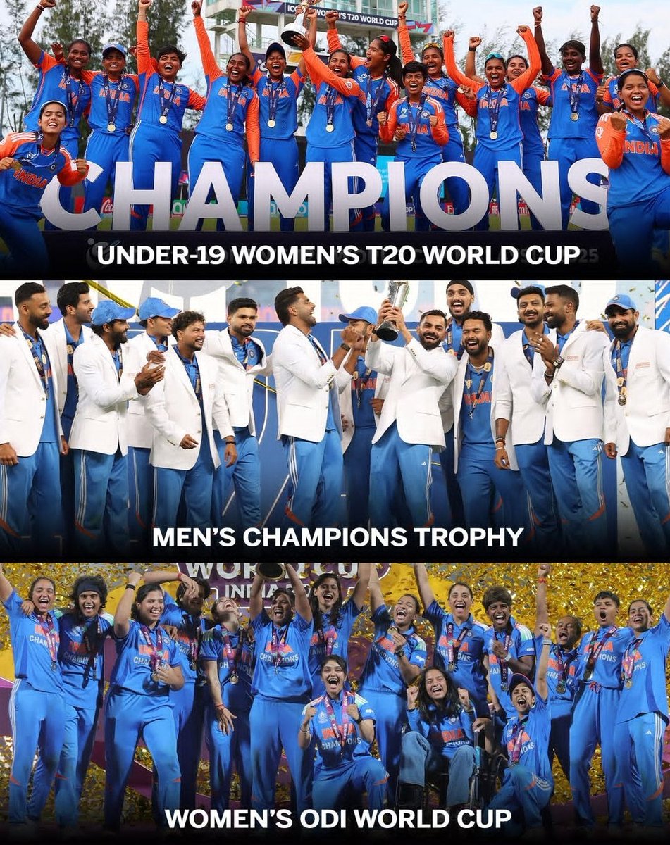India have won all three ICC events held in 2025.