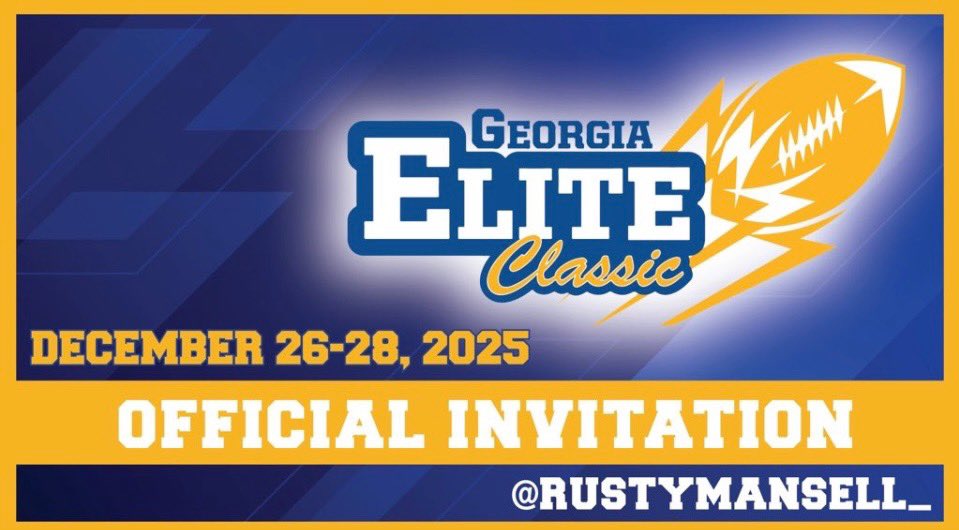 Excited to play and compete in the 8th grade <a href="/GAEliteClassic/">GeorgiaEliteClassic</a> game. Thank you <a href="/RustyMansell_/">Rusty Mansell</a> ! <a href="/BenMoore247/">Ben Moore</a> <a href="/TLS2008Ga/">Tucker Saporita TE|WR|LB|LS</a> <a href="/CoachFosterPC/">Coach Erik Foster</a> <a href="/Roadclosed95/">Michael Holmes</a> <a href="/MattDeBary/">Matt DeBary</a> <a href="/CoachJBrawner/">Jumaane Brawner</a> <a href="/scoreatlanta/">SCORE Atlanta</a> <a href="/Coach_Chatman09/">Craig Chatman</a> <a href="/JeremyO_Johnson/">Jeremy Johnson</a> <a href="/RecruitGeorgia/">Recruit Georgia</a>