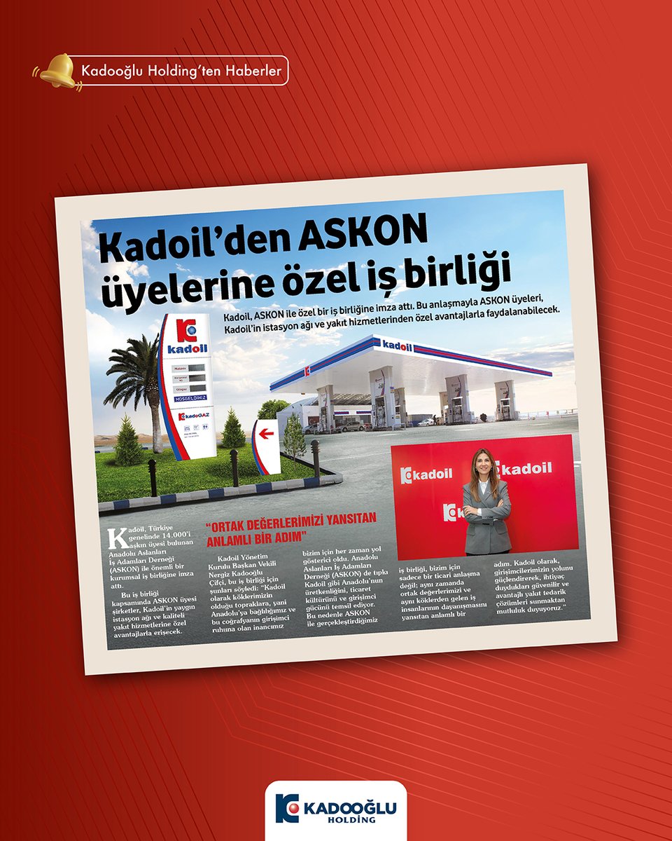 Kadoil'den ASKON Üyelerine Özel İş Birliği Açıklaması!
Kadoil Yönetim Kurulu Üyesi Nergiz Kadooğlu Çifçi, Anadolu Aslanları İş Adamları Derneği (ASKON) üyeleriyle imzalanan özel iş birliği anlaşmasına dair önemli açıklamalarda bulundu. Kadooğlu, bu iş birliğini "Ortak