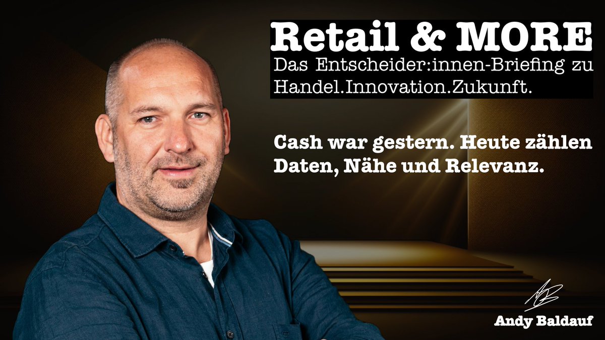 Cash war gestern. Heute zählen Daten, Nähe und Relevanz. linkedin.com/posts/andybald… 

#retail #leadership #thefutureisretail