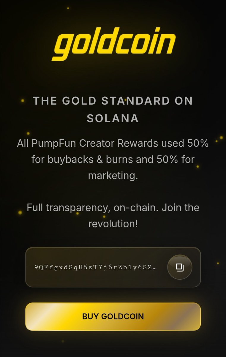 The official website of $goldcoin is live: goldcoinsol.net

DMs are open if you need something like this for your own coin ✉️