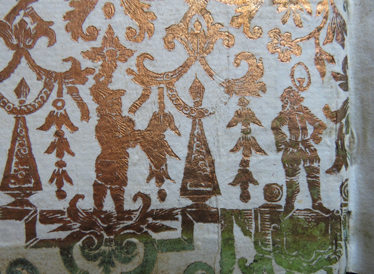 wisdompedlars's tweet photo. Lovely brocade endpapers in this 1752 Book of Hours
The only example of this paper we can find is in the Olga Hirsch collection of decorative papers in the British Library
#finebinding #bookofhours #endpapers #brocade #engravings #Venice #bookauction https://t.co/Y6ka1EKBiw https://t.co/itg0rpUzRS