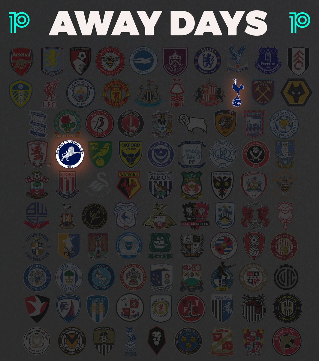 🚌Yet to lose an AWAY game this season ('The 92'; league only):

PL: Tottenham
Ch: Millwall, B̸r̸i̸s̸t̸o̸l̸ ̸C̸i̸t̸y̸,̸ ̸C̸o̸v̸e̸n̸t̸r̸y̸
L1: ❌
L2: ❌

#THFC #MillwallFC