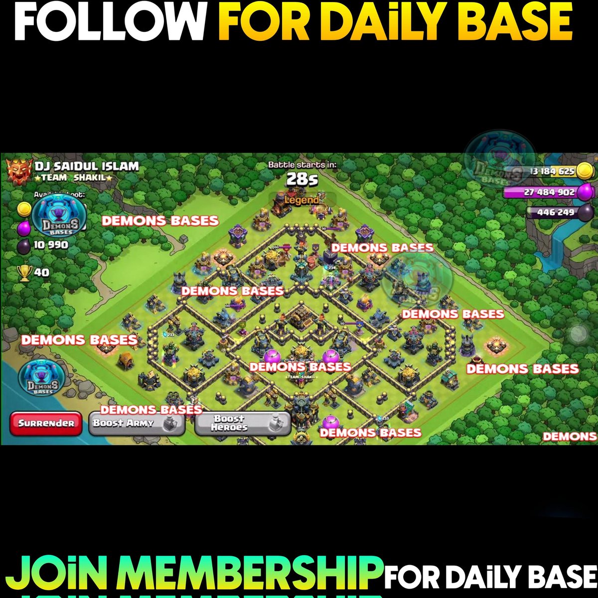 Phoenix
discord.com/invite/XHw9THw…

Tw pred
link.clashofclans.com/en?action=Open…

Ares
link.clashofclans.com/en?action=Open…

Dj saidul islam
link.clashofclans.com/en?action=Open…

Join Membership Here for Daily New Top Players Bases (Just 0.99$ or29 ₹)
youtube.com/channel/UCe43_…
Dc-
discord.com/invite/XHw9THw…
