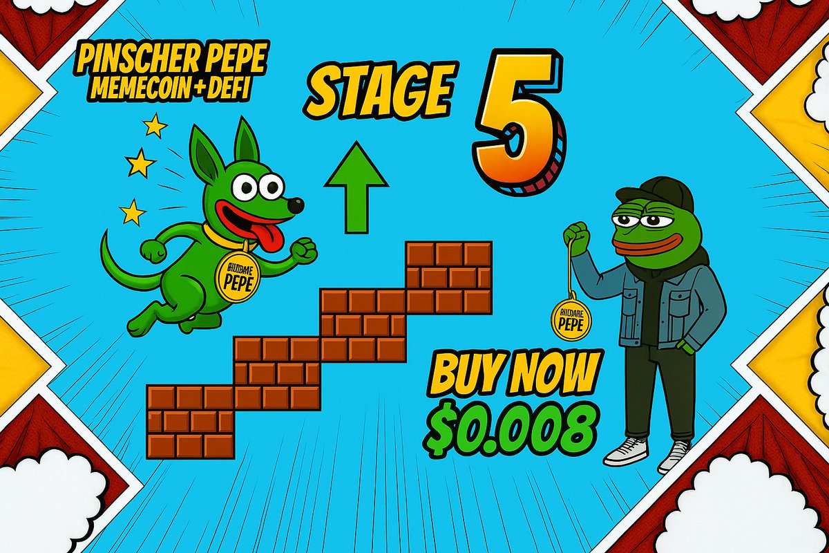 TommyShelbyPPEP's tweet photo. 🔥 Stage 5 is LIVE!
The Pinscher Pepe ($PPEP) pre-sale keeps rising.
💰 Price: $0.008
Early holders already made big gains, and the pack keeps growing fast.
Buy before the next jump
👉 https://t.co/gJobvPKEoG
#PinscherPepe #PPEP #Memecoin #Crypto #DeFi #Presale #BTC #CryptoNews https://t.co/Fry5mNUTdp