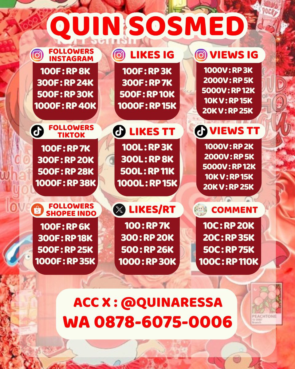 REI03 / jual followers ig tiktok shopee indo tweet media