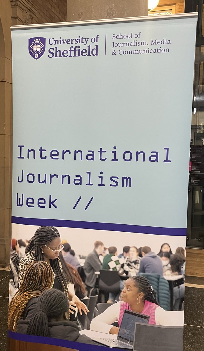 Cara_Clarke_'s tweet photo. I am here @sheffielduni for day 1 of International Journalism week 2025!

The theme this year is Journalism in the age of drone warfare and democratic decline.

Follow this 🧵for live updates 

#IJW2025 #Sheffield https://t.co/5qKJWVeR5o