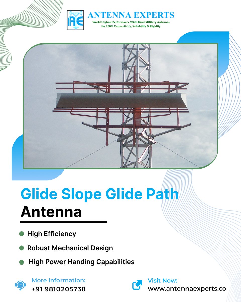 antenna_experts's tweet image. Glide slope glide path #antennas are designed for #ILS system used at airports to help pilots make safe &amp;amp; precise landings, especially under low visibility or adverse weather conditions.
We offers glide slope #glidepath #antenna.
🌐: bit.ly/3wVhNhk
📞: +91 9810205738⁠