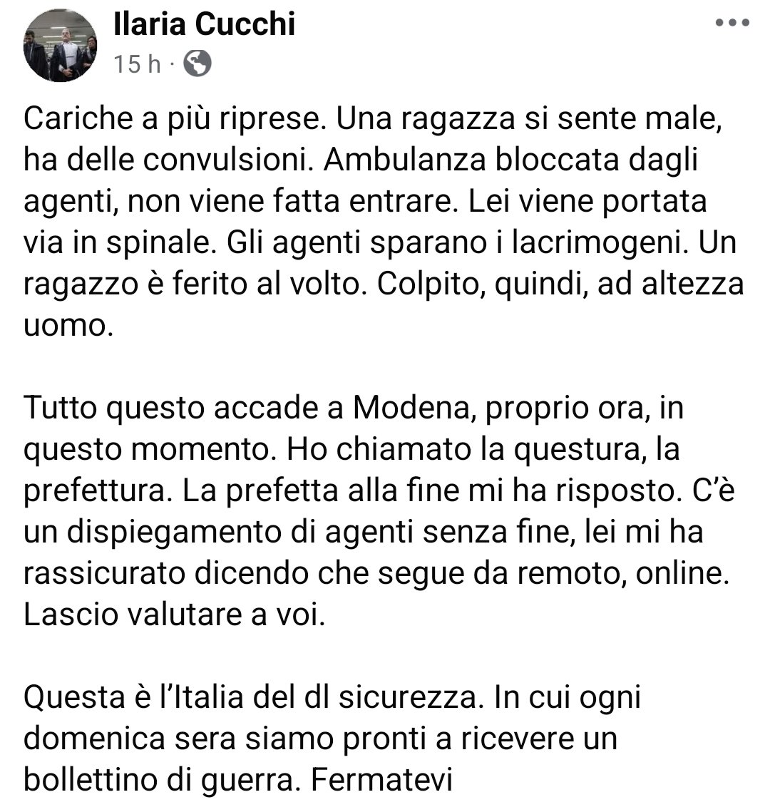 Tutto questo per un rave a Modena, dove i ragazzi vanno per fare festa e ballare all'interno di una fabbrica abbandonata.
In fondo senza dare fastidio a nessuno
bologna.repubblica.it/cronaca/2025/1…