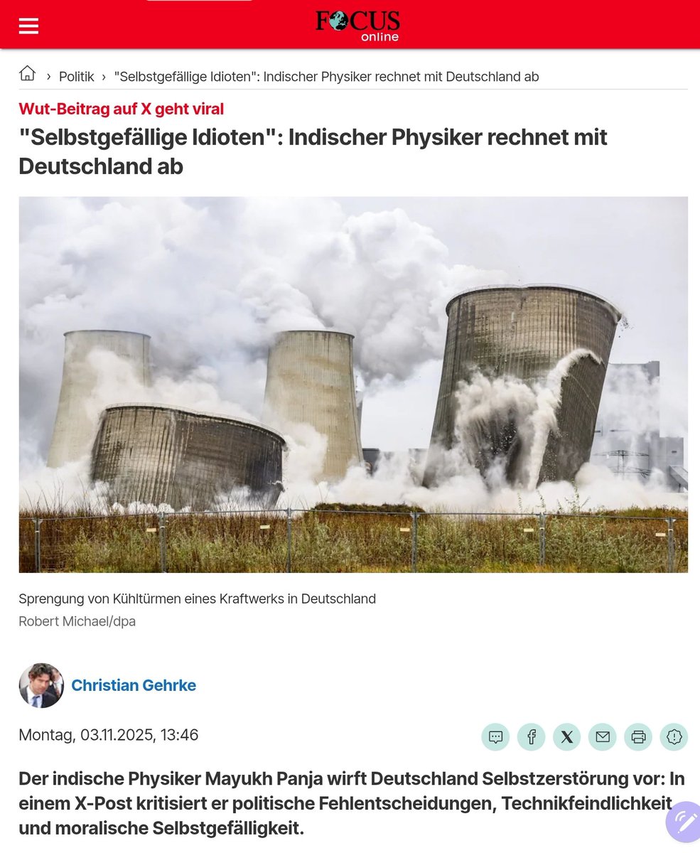 👍"Und nun...mitzuerleben, wie sich ein Industrieland, das kurz davor stand, e große Supermacht zu werden, durch e Reihe schlechter polit. Maßnahmen, die jeweils darauf abzielten, sich selbst noch weiter zu schwächen, systematisch selbst dezimierte." 

focus.de/politik/selbst…