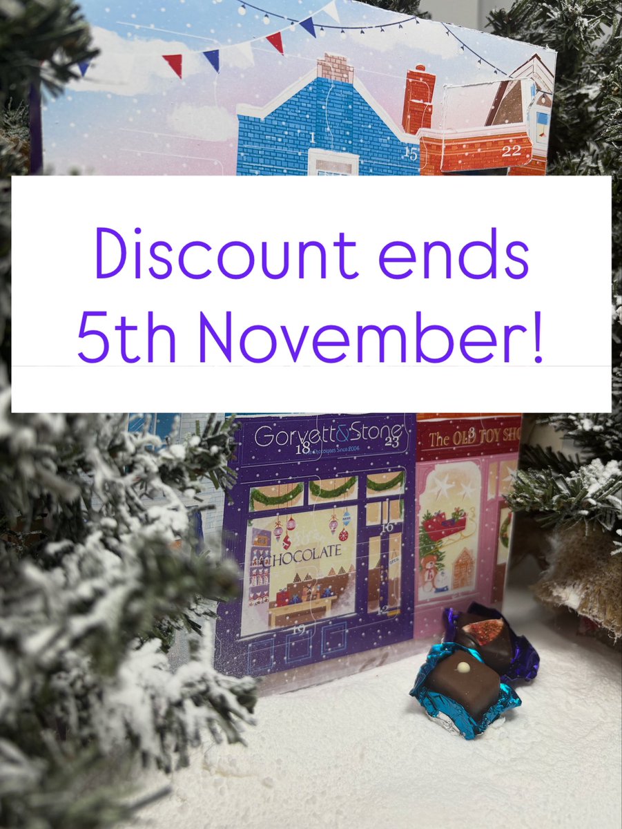 Don’t miss out &amp; order now! 
Get 15% off Advent Calendars if you order before 5th November. #chocolateadventcalendar #adventcalendars #handmadechocolate