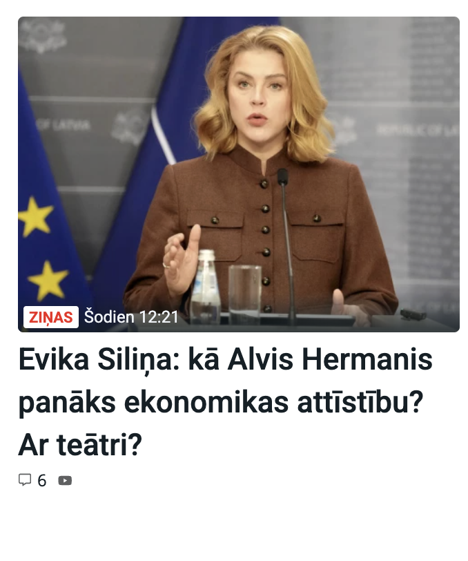 Ar Evikas cirku nesanāca — lai Alvis mēģina ar teātri…