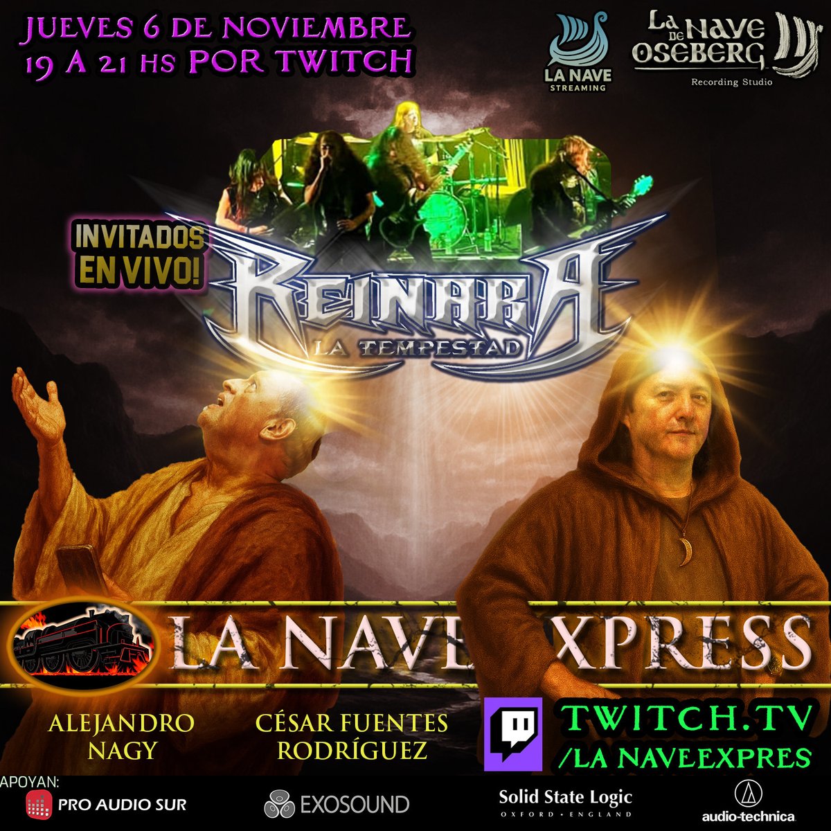 Este jueves de 19 a 21 hs ponemos proa hacia el corazón de la tormenta, donde en vivo y en directo Reinará La Tempestad en toda su furia.

Por twitch.tv/lanaveexpres o youtube.com/cfr939/streams
o youtube.com/@lanavedeosebe…