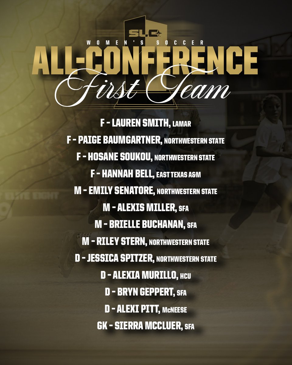 Your 2025 Southland Women's Soccer First Team All-Conference⚽️