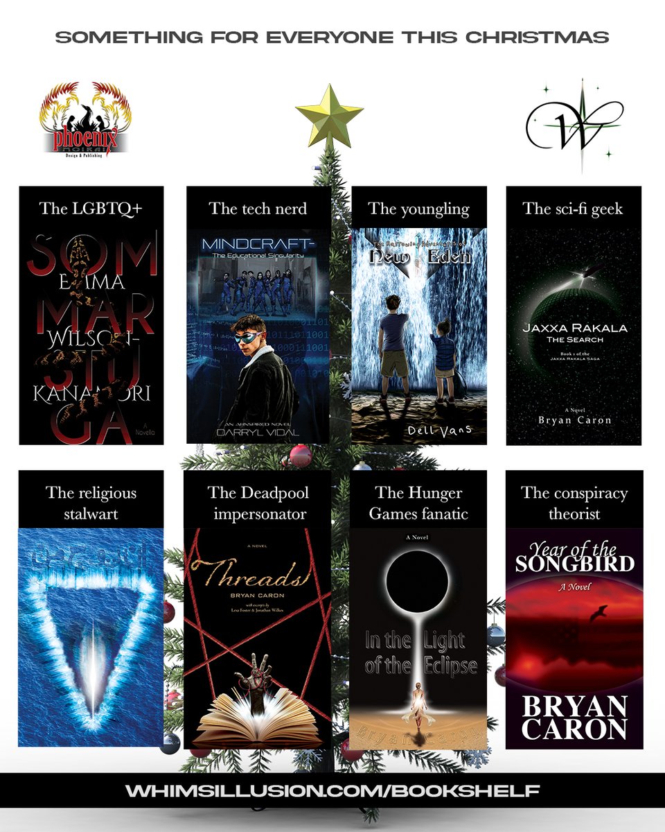 Started thinking about what to get your family for Christmas? We have something for everyone from the little ones to the tech nerd and the conspiracy theorist in your life. Christmas is right around the corner, so get your orders in today! whimsillusion.com/bookshelf