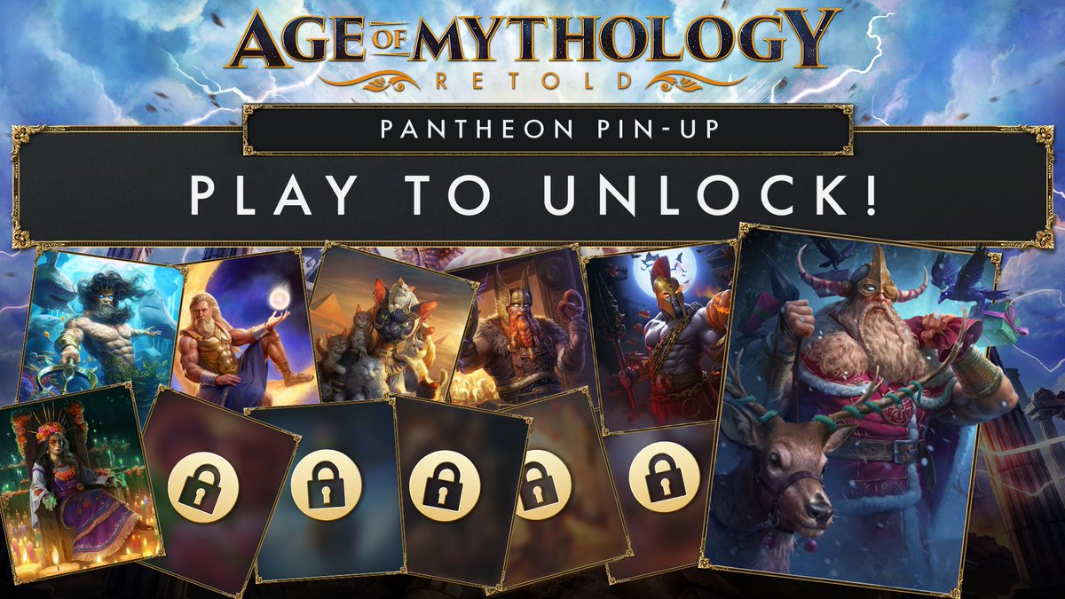 Frost falls and the Norse prepare for the Great Hunt. 
 
As they showcase their skills for Odin’s favor, you can too with this month’s Pantheon Pin-Up event! Complete objectives to unlock the new “Odin – God of Midwinter” portrait. 
 
🐦‍⬛ The All-Father awaits!