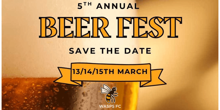 Wasps FC Beer Fest - Save the Date #Pitchero
waspsfc.co.uk/news/wasps-fc-…