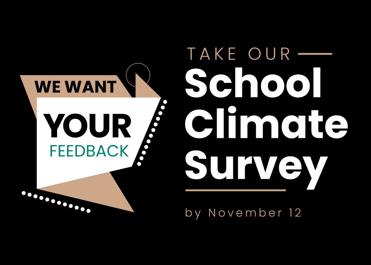 The District Climate Survey is still available to #SCCSD families and team members. Check your email for a message from SCCSD via Sogolytics, which includes a link to the survey. We encourage you to share your thoughts on important district issues no later than Wednesday, 11/12!