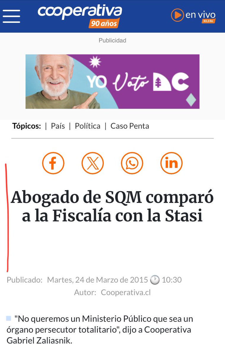 cgajardop's tweet image. Gabriel Zaliasnik uno de los firmantes de la carta del Colegio de abogados comparó a la Fiscalía en su conjunto  con la policía secreta de una dictadura. Nunca hubo un pronunciamiento del Colegio de Abogados. El doble estándar es impresionante.