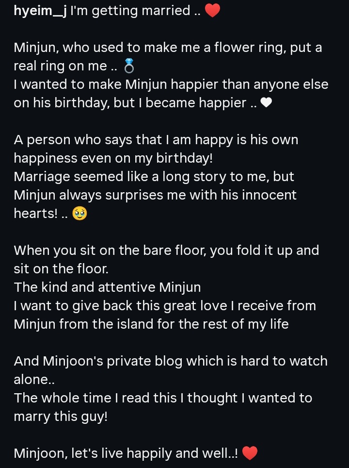 dramacoKR's tweet photo. Awwww Hyeim from Transit Love Season 1 is getting married soon! Sooo happy for her 🥰 https://t.co/dvnU4AIwjn