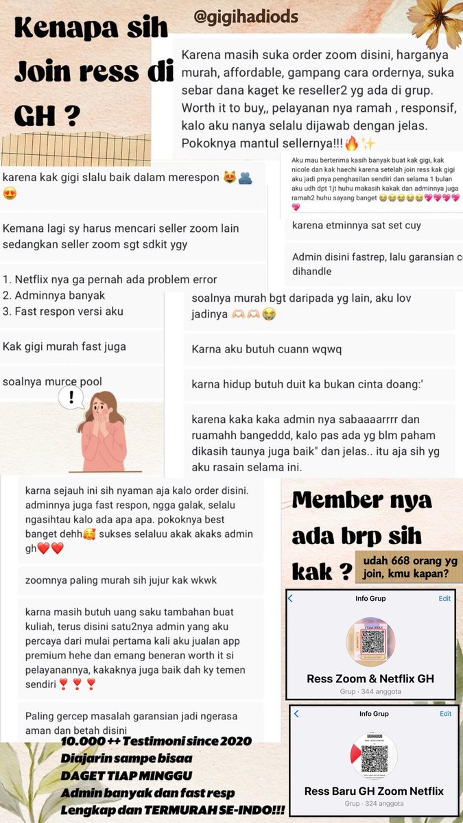gigi (open ress app prem dan zoom terrmurahh) tweet media