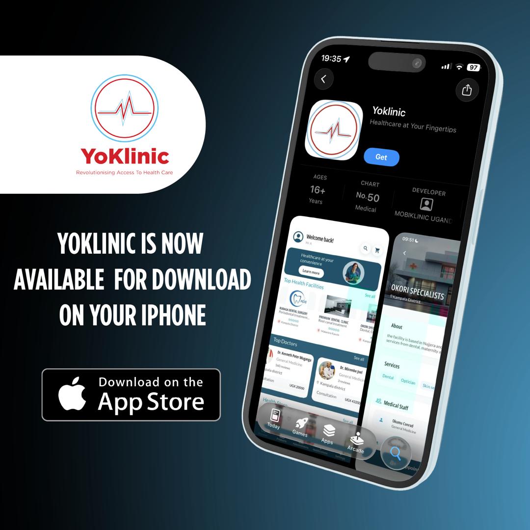 Exciting news 🥳
Yoklinic app is now available on the applestore. 
Access quality care and all health products.
Download; apps.apple.com/ug/app/yoklini…