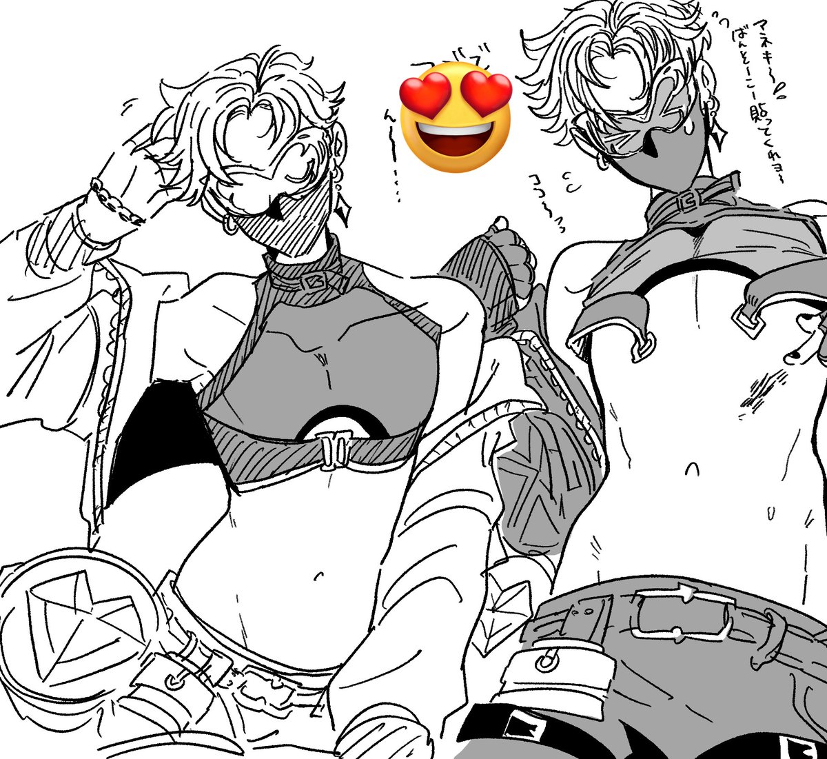 腹がたまらんくてめっちゃ描いてまう...