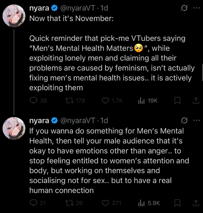 SkyZipp_'s tweet photo. "It's okay to have emotions other than anger.." while nyara is literally making this post to make men and some women angry 🥀 https://t.co/TZdKsBjVJt