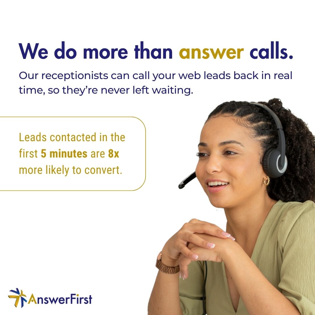 answerfirst's tweet image. Leads contacted in the first 5 minutes are 8x more likely to convert ⏱️ 

#leadcallbacks #answeringservice #AnswerFirst