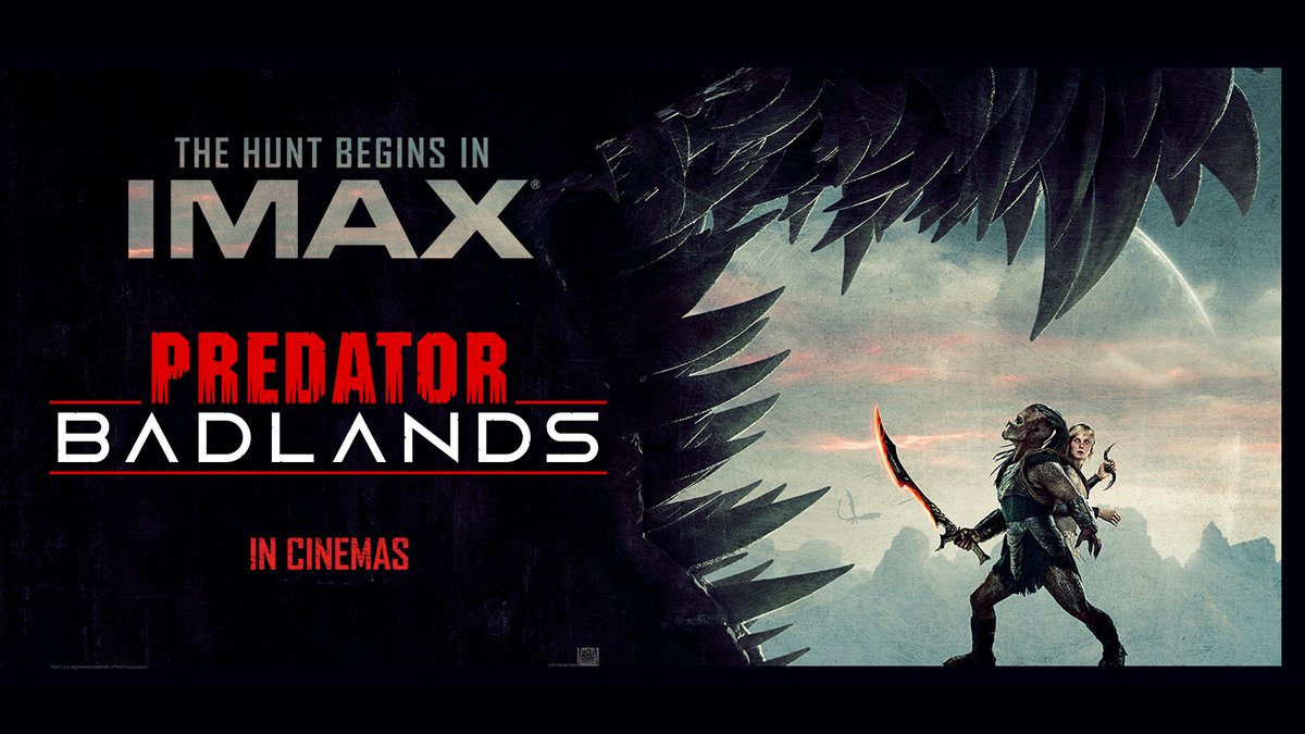 CinamonEesti's tweet photo. Jaht algab varsti. Koge kiskja ülestõusu IMAXis. 

Piletid: https://t.co/J2iXARBexo

#cinamonkino #PredatorBadlands #IMAX https://t.co/XTOaNEo8Q8