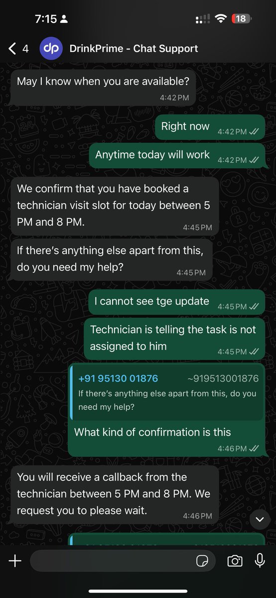 shraddha416's tweet photo. I have not experienced a worst customer service ever by a company than @Support_DP DrinkPrime, this company does the job of providing world’s poorest customer service and no other company matches their level of carelessness. @vijendereddy1 how can you build such dumb CS https://t.co/YrUExiBQh8