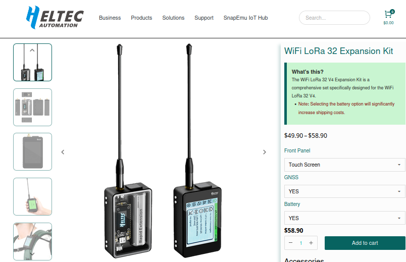 Interesting new Heltec LoRa 32  V4 Expansion kit with touch screen 😃 #Heltec #LoRa #Meshtastic [Look on heltec.org website]
