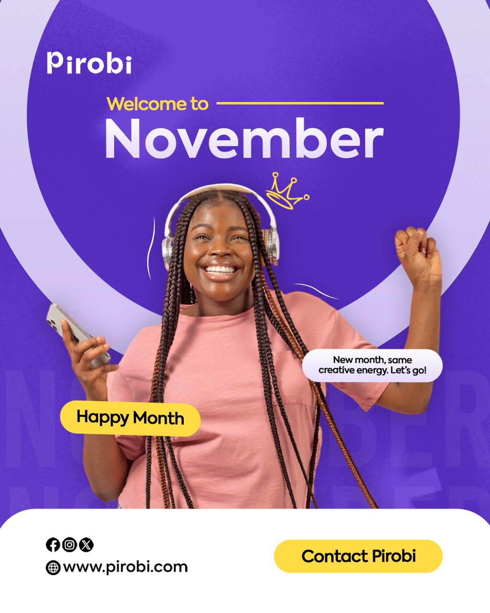 Pirobian's tweet image. New month new Energy!, @pirobinigeria welcomes you to November.

#digitalmarketingstrategy #pirobi #digital #digitalmarketingnigeria #businessplan #businessmarketing #seotips #socialmediamanagement #emailmarketing #contentcreation