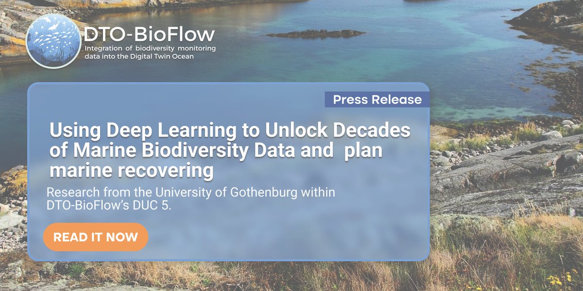 DTOBioFlow's tweet image. 🌊DTO-BioFlow uses #DeepLearning to unlock decades of #Marine #Biodiversity data, driving smarter, #science-based #OceanRecovery.

🐠Part of Demonstrator #UseCase #DUC5, this research shows how #AI-driven insights power the #DigitalTwinOcean.

🔗Read more: tinyurl.com/2fz2stb9