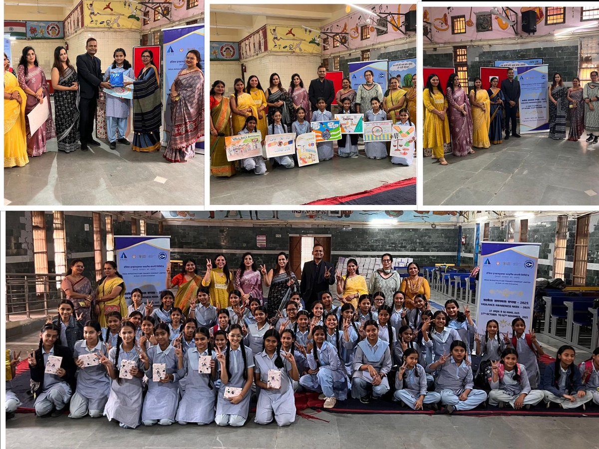 IIFCL also organized Drawing Competition at Sarvodaya Kanya Vidhyalaya, Uttam Nagar, New Delhi on 30.10.2025. Large number of Students participated by making colourful drawings adhering to the central idea of vigilance.<a href="/CVC/">CVC</a>